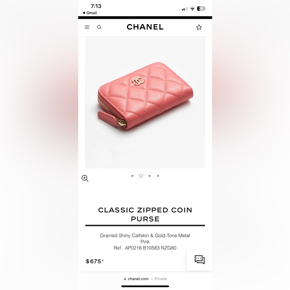 CHANEL CLASSIC ZIPPED COIN PURSE - Picture 7 of 9